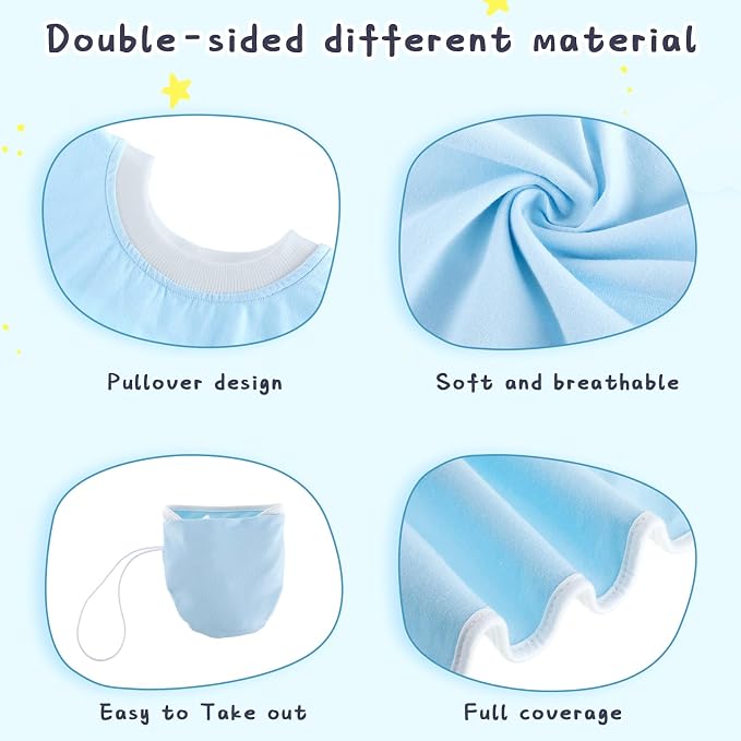Newwiee 5 Pcs Large Towel Bib Toddler - Image 3