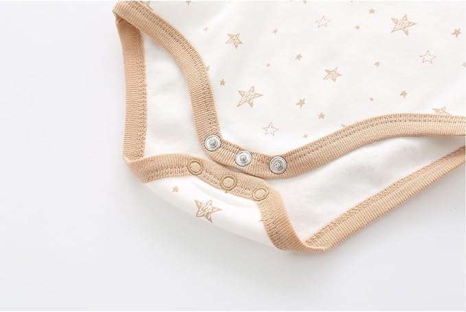 Fashion Unisex baby Boy Girl Bodysuits 5-Pack Casual Cotton Soft Infants Outfit - Image 6