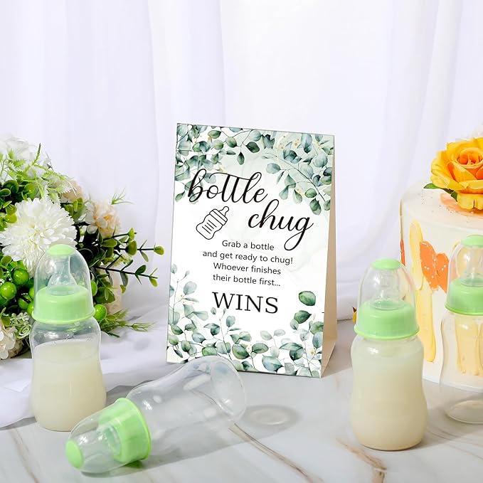 TrelaCo Bottle Chug Baby Shower Game 20 Pcs Baby Bottles Shower Favor - Image 4