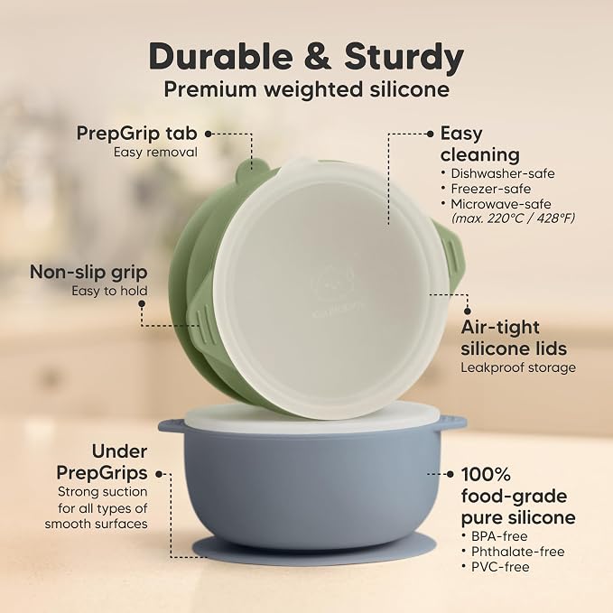KeaBabies 2-Pack Baby Bowls - Image 2