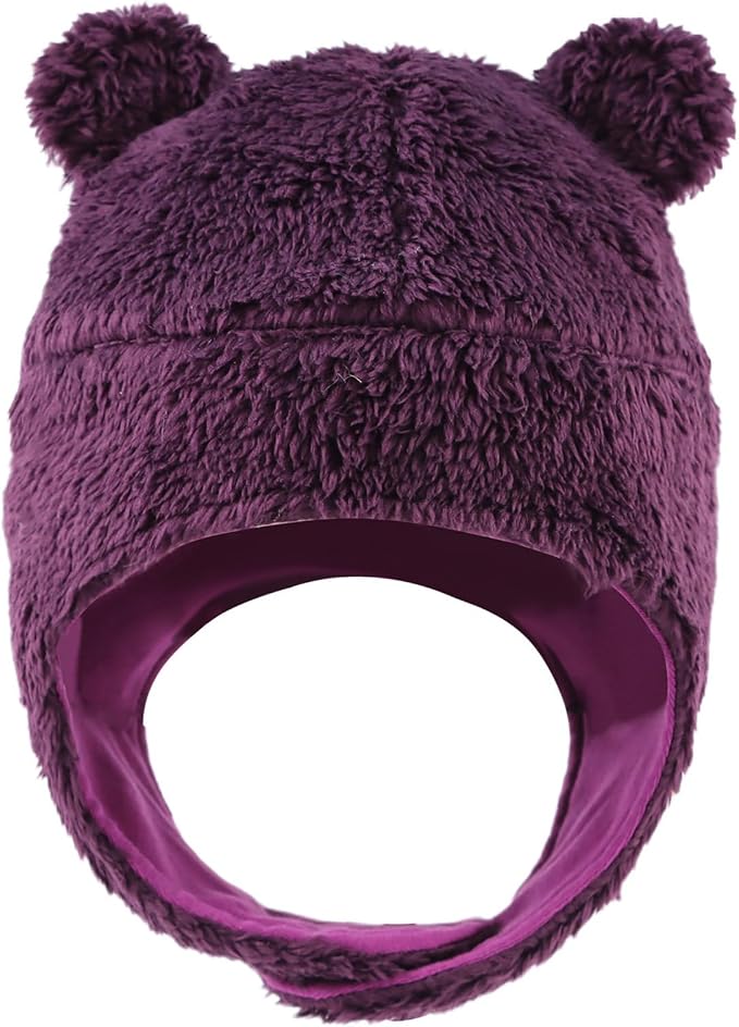 Bear Baby Winter Hat Toddler Earflap Beanie Unisex Infant Snow Cap Warm Fleece by Peecabe