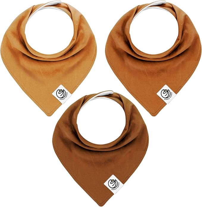 Premium Baby Bibs – 3 Pack for Boys & Girls | Natural Cotton, Super Absorbent by GigglyGoose%C2%AE