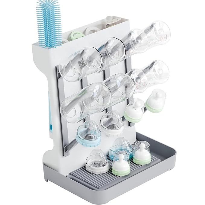 SuoXing Vertical Baby Bottle Drying Rack, Space Saving Countertop Baby Drying by SuoxingStorage