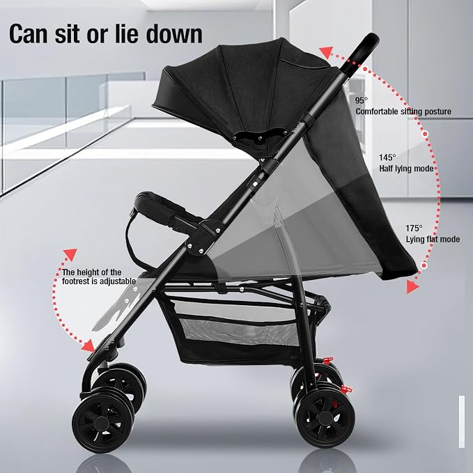 Lightweight Travel Stroller at Only 4.6 kg, Folding Compact Pushchair - Image 6