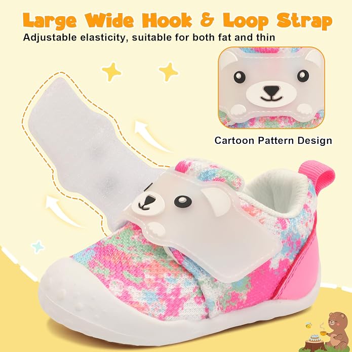 FEETCITY Baby Walking Shoes Wide Baby Shoes Boys Girls Infant Sneakers Crib - Image 3