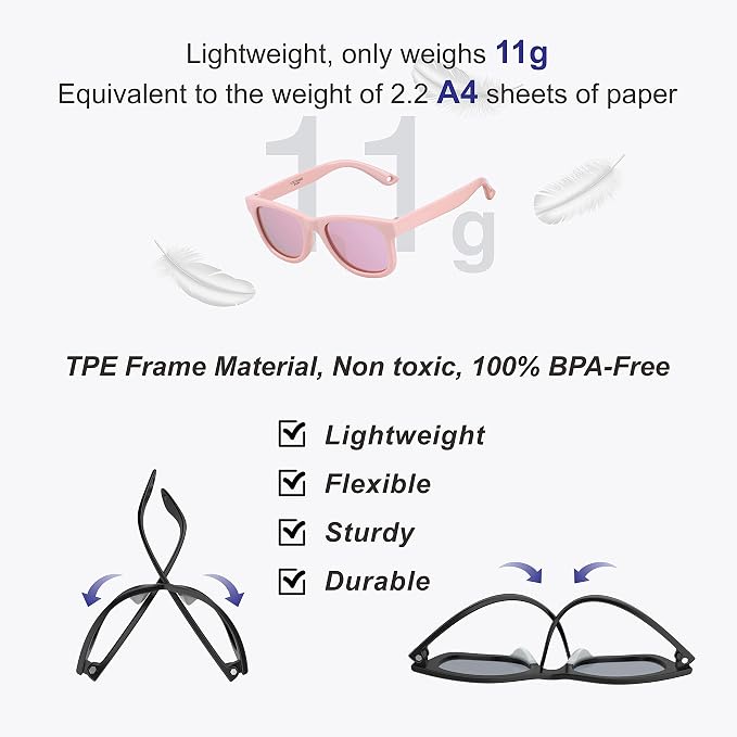 COCOSAND Flexible Baby Sunglasses - Image 3