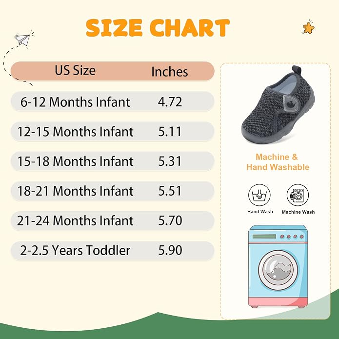 FEETCITY Baby Shoes Boys Girls First Walking Shoes Infant Sneakers Lightweight - Image 7