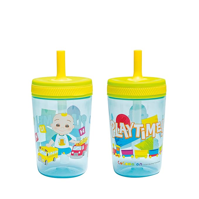 Zak Designs 15oz Cocomelon Kelso Tumbler Set, Leak-Proof Screw-On Lid by ZakDesigns