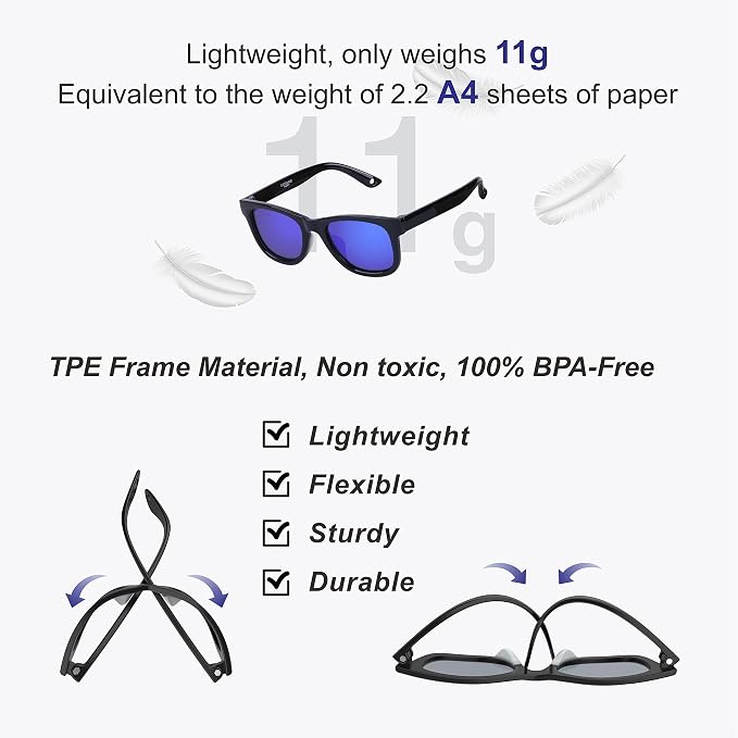COCOSAND Flexible Baby Sunglasses - Image 3