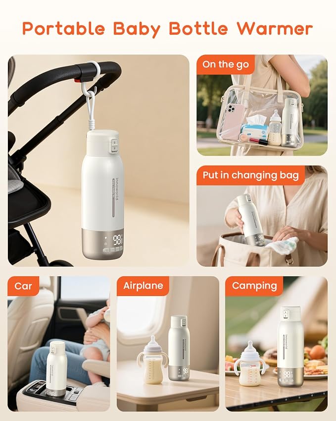 Portable Bottle Warmer for Travel, 20 oz Large Capacity Bottle Warmer On The Go - Image 9