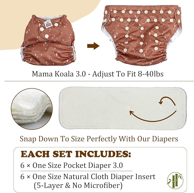 Mama Koala 3.0 Pocket Cloth Diapers - Image 6