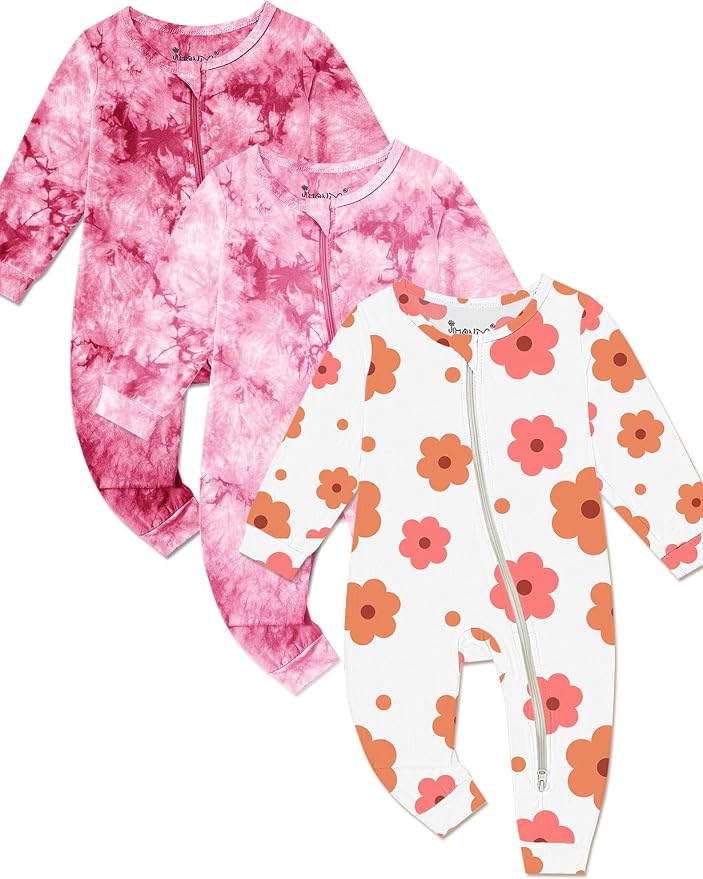 Jimonda Baby Girls Boys Footless Pajamas, Rayon From Bamboo Pjs 2 Way Zipper by JimondaBaby