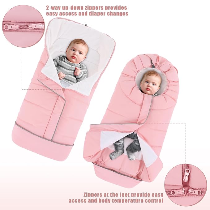 Yoofoss Stroller Cover for Winter, Toddler Stroller Footmuff Universal for Most - Image 4