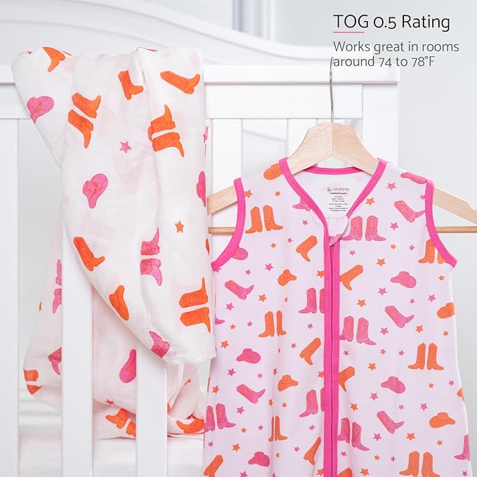 LollyBanks Baby Sleep Sack, 100% Cotton Wearable Blanket 2-Way Zipper Sleep - Image 4