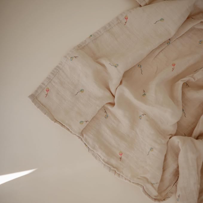 mushie Muslin Baby Swaddle Blanket | 100% Organic Cotton - Image 4