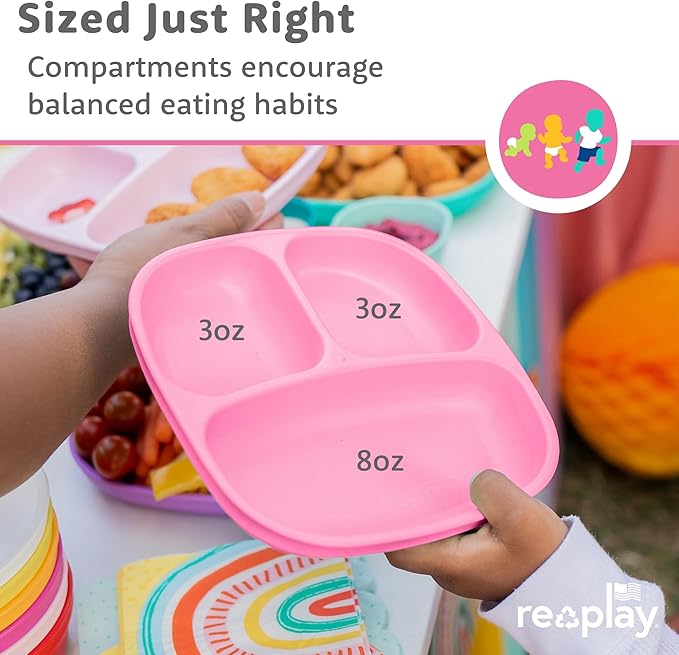 Re-Play Toddler Plates with Dividers - Image 8