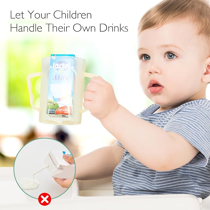 Momcozy Baby Pouch Holder No Squeeze, Baby Food & Juice Box Holder, Easy Grip - Image 3