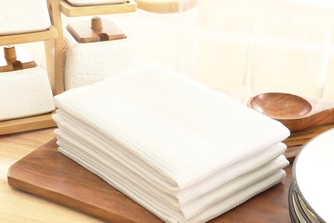PurpleEssences Waffle Weave Kitchen Towel, 100% Cotton - Image 4