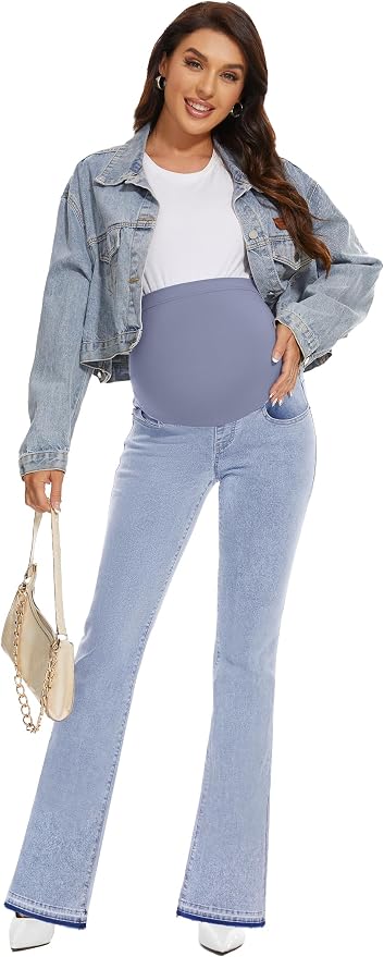 GLAMIX Women's Stretch Maternity Bootcut Jeans - Image 6