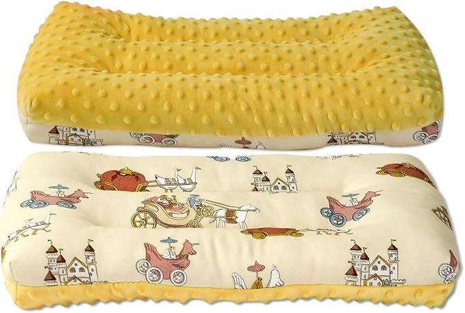 Reidio 1Pcs Toddler Pillow Double Sided Breathable Soft Cotton & Minky Dot by Reidio