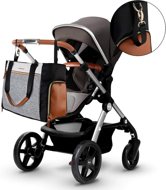 mommore Breast Pump Bag Diaper Tote Bag - Image 8