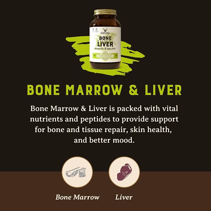 HEART & SOIL - Grass-Fed Bone Marrow and Beef Liver Supplement – 3000mg - Image 4