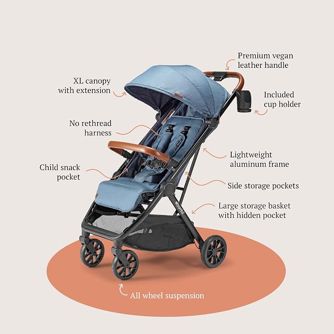 Bombi Bēbee V2 Lightweight Baby Stroller - Image 9