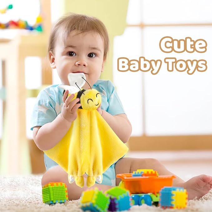 Pro Goleem Bee Loveys for Babies Soft Security Blanket Baby Snuggle Toy Stuffed - Image 4