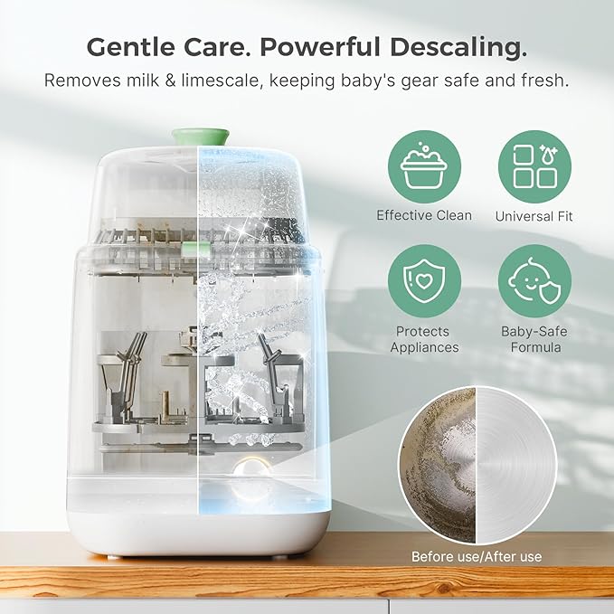 Momcozy Official Descaling Tablets, Compatible KleanPal Pro Baby Bottle Washer - Image 2