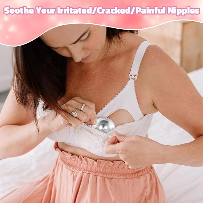 The Original Silver Nursing Cups, Nipple Covers - Image 3