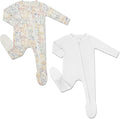 HAPIU Rayon from Bamboo Baby Footed Pajamas, 2 Way Zipper YKK, Footie by HAPIU