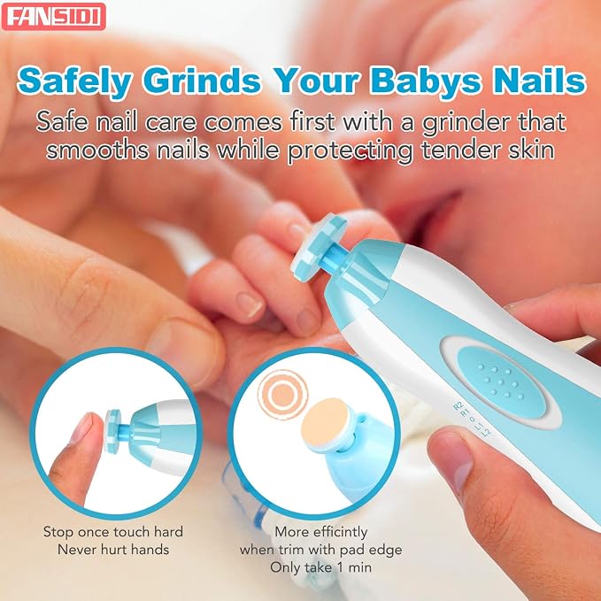 Baby Nail Trimmer Electric, FANSIDI Baby Nail Clippers Safe Baby Nail File Kit - Image 4