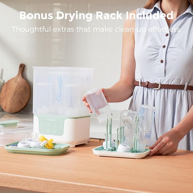 Momcozy Bottle Sterilizer and Dryer, Modular Nesting Space Saving Design - Image 5