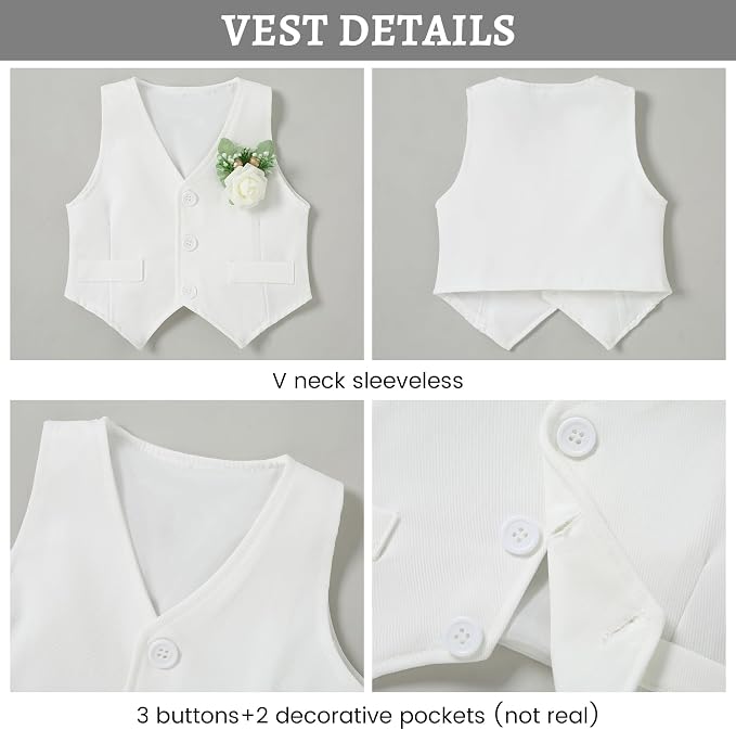 SANMIO Baby Boy Clothes Suits Infant Gentleman Outfit Collared Dress - Image 5
