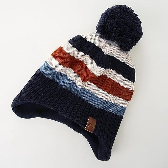 LMLALML Boys Winter Hat Earflap Knitted Beanie - Image 4