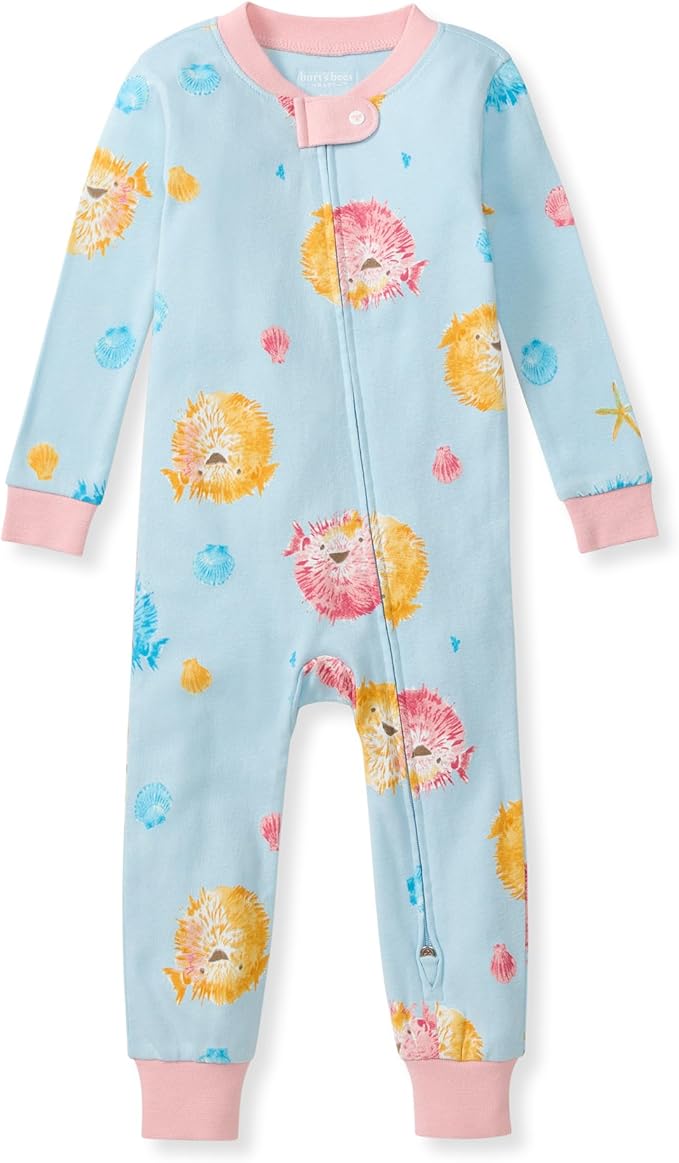 Burt's Bees Baby baby-girls Sleepers, 100% Organic Cotton, One-piece Zip Up by BurtsBeesBaby
