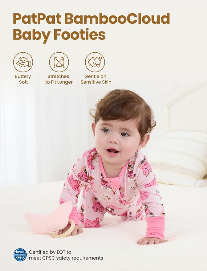 PATPAT Baby Footie Romper with Mittens - Image 4