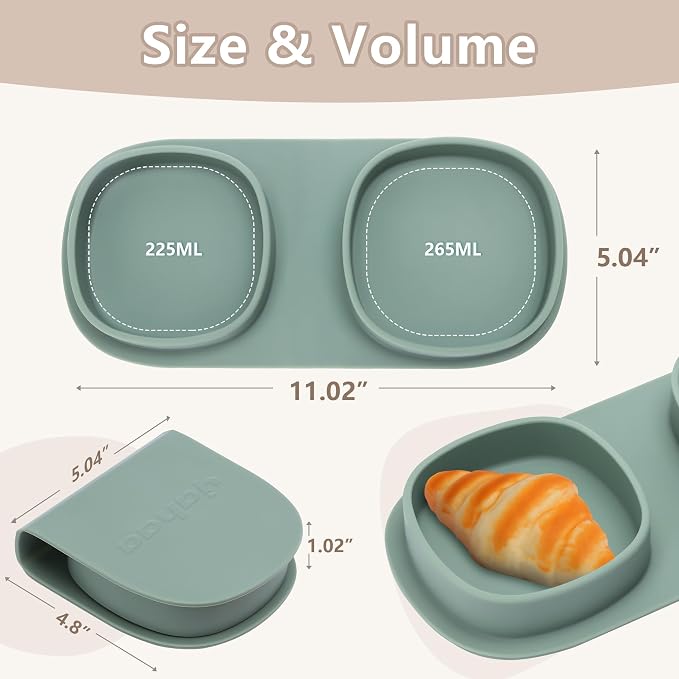 Silicone Foldable Novelty Dinner Plates, Baby Plates Travel Essential - Image 3