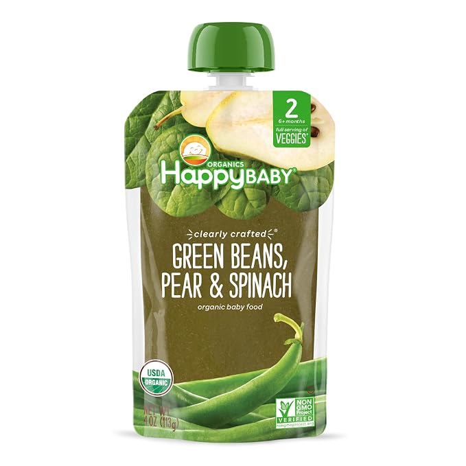 Happy Baby Organics Stage 2 Baby Food Pouches, Gluten Free, Vegan & Healthy - Image 6
