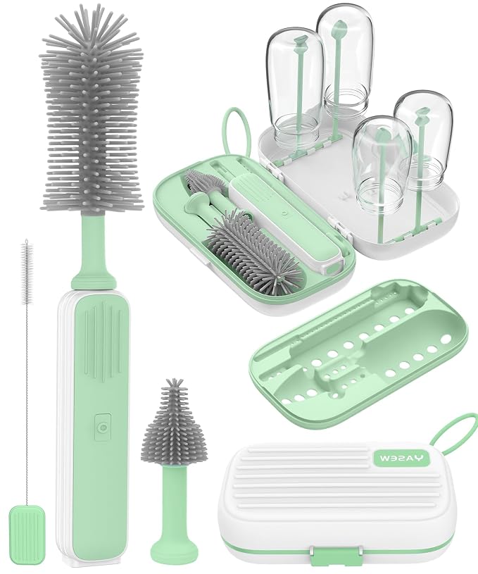 Electric Baby Bottle Brush Cleaner, Baby Travel Bottle Cleaner Kit- 2000mAh by yasew