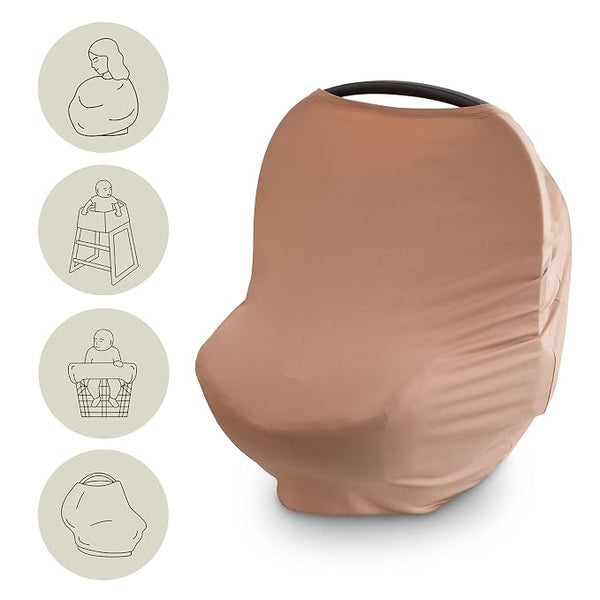 mushie Baby Car Seat Canopy Cover | Breathable & Stretchy Multi Use Cover by mushie