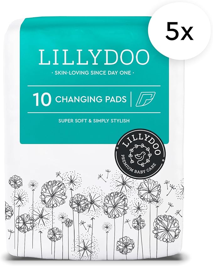 LILLYDOO Disposable Baby Changing Pads Liners 50 Count 23, Without Perfumes & - Image 2