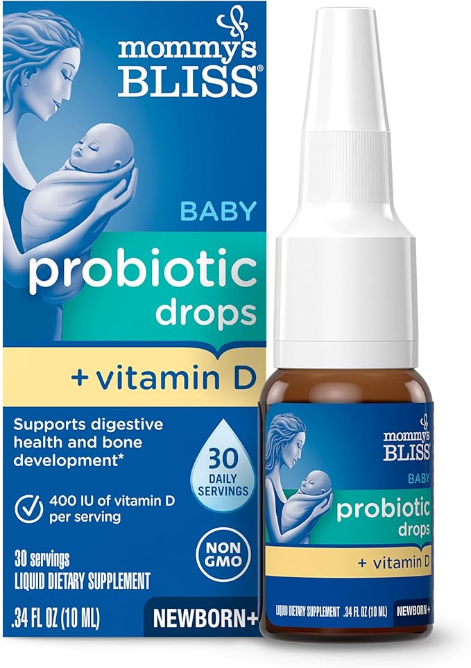 Mommy's Bliss Baby Probiotic Drops + Vitamin D, Supports Digestive Health and by MommysBliss