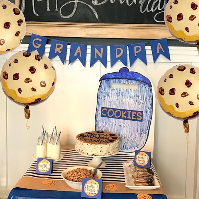 Chocolate Chip Cookie Balloons– Milk and Cookies Party Decorations - Image 4