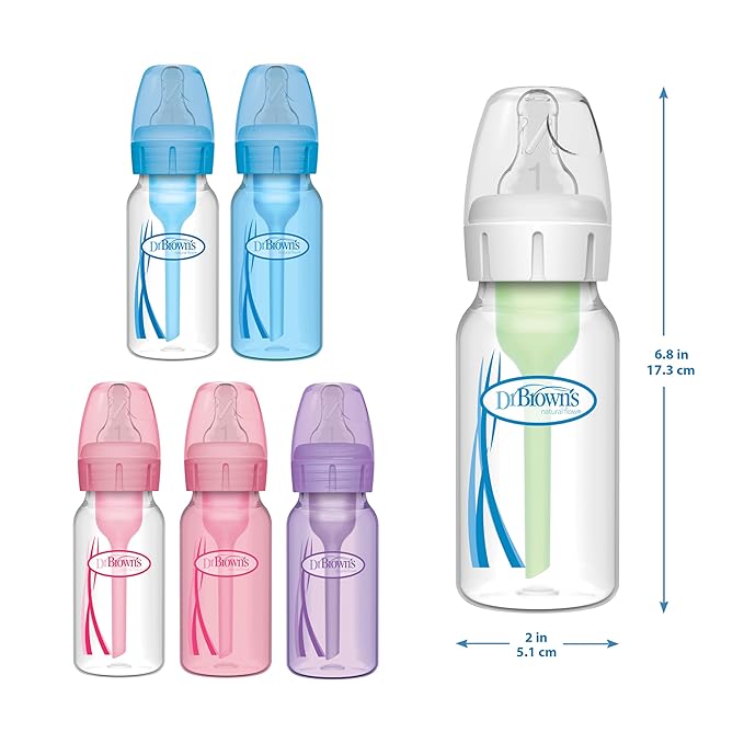 Dr. Brown's Natural Flow Anti-Colic Options+ Narrow Baby Bottle, 4 oz/120 mL - Image 8