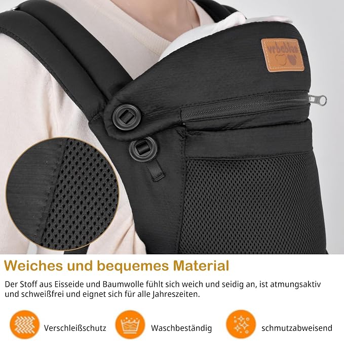 Baby Carrier Newborn to Toddler, Ergonomic Safe Soft Breathable Infant Carrier - Image 6