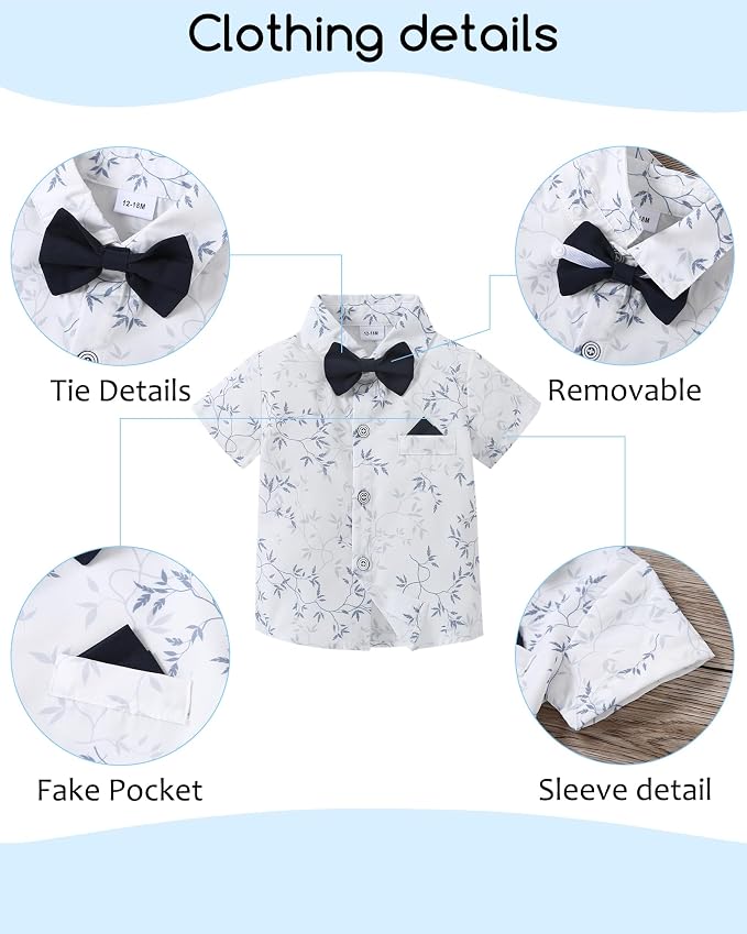 nilikastta Boy Suit Toddler Boy Outfit Boy Dress Shirt - Image 4