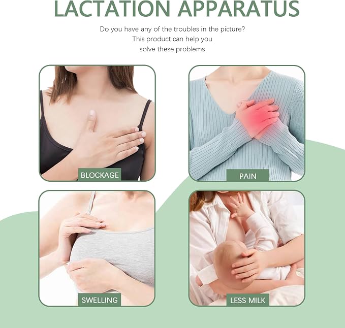 Warming Lactation Massager for Breastfeeding 3-in-1 Nursing Baby Pump Mom Breast - Image 6
