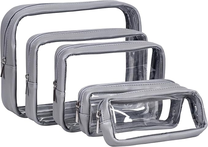 TSA Approved 5-Piece Diaper Bag Organizer Pouch Set Clear Waterproof TPU Kids by Remobia+Hicol