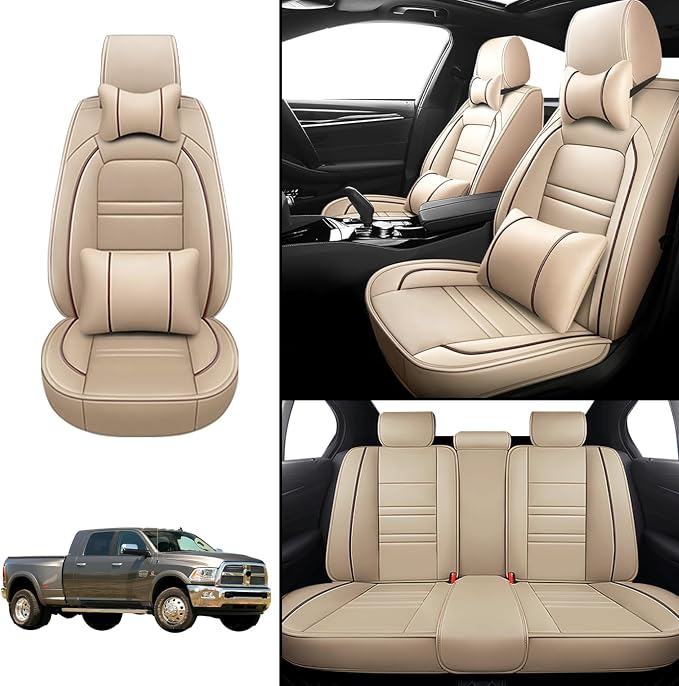 Car Seat Covers for Dodge ram 3500 2004-2011 | 5-Seats Seat Covers, Waterproof - Image 2